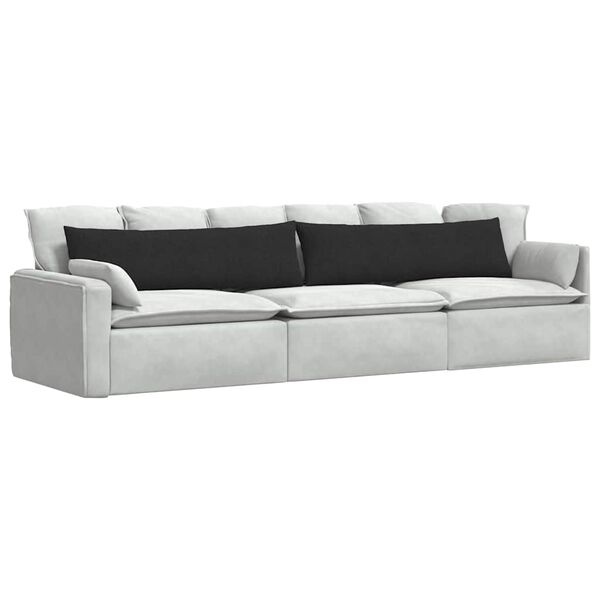 vidaXL Sofa Pagalvės 2 pcs Juoda 145 x 40 cm audinys