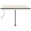 vidaXL Pastatoma automatinė markizė, kreminės spalvos, 300x250cm