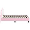vidaXL Vaikiška lovos konstrukcija su galvūgaliu Rožinė 80 x 160 cm PU