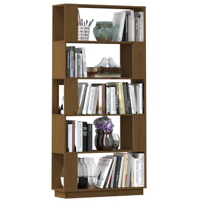 vidaXL Spintelė knygoms/kambario pertvara, ruda, 80x25x163,5cm, pušis