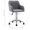 vidaXL Pasukamos valgomojo kėdės, 4vnt., &scaron;viesiai pilkos, audinys