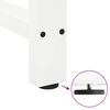 vidaXL Baro stalo kojos, baltos, 2 vnt., 60x(90-91) cm, plienas