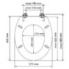 SCH&Uuml;TTE Klozeto sėdynė su soft-close mechanizmu DARK WOOD, MDF