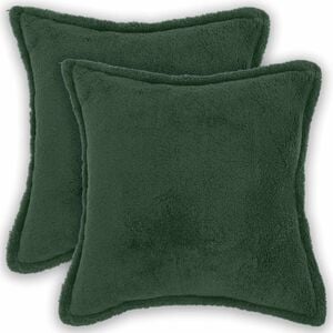 vidaXL Pagalvėlės užvalkalas 2 pcs HOUTEN Tamsiai žalia 30 x 30 cm