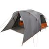vidaXL Dome palapinė 4 asmenims Pilka ir oranžinė 455 x 252 x 178 cm