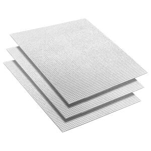 vidaXL Veidrodis mozaikos plytelė 3 vnt. Sidabrinė 30 x 30 cm Stiklas