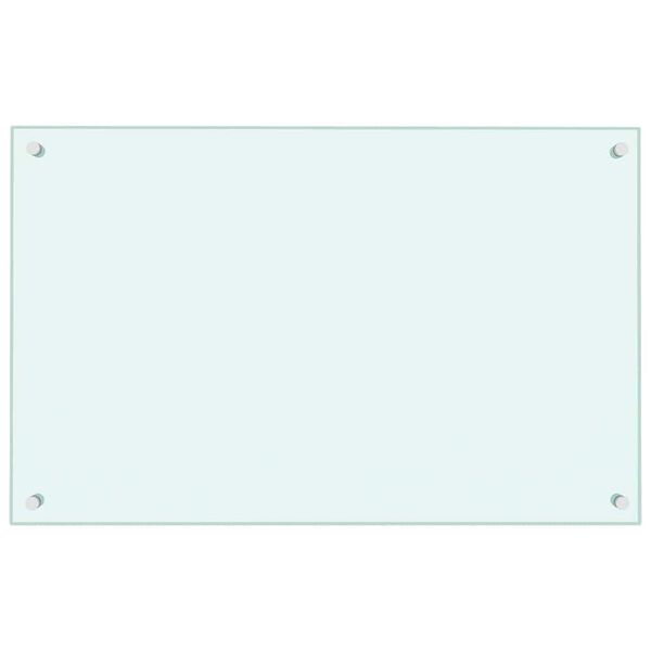 vidaXL Virtuvės sienelės, 2vnt., baltos, 80x50cm, grūdintas stiklas