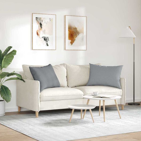 vidaXL Sofa Pagalvės 2 pcs Šviesiai pilka 70 x 50 cm audinys