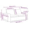 vidaXL Sofa 2 pcs Juoda 182 x 80 x 82 cm audinys