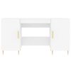 vidaXL Rašomasis stalas, baltos spalvos, 140x50x75cm, apdirbta mediena