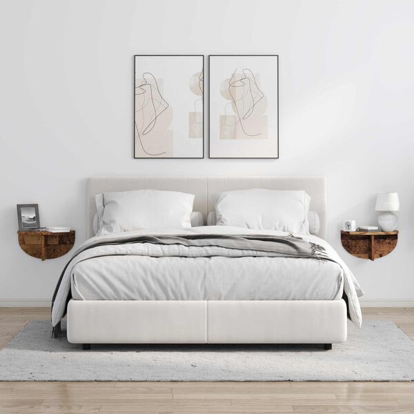 vidaXL Sieninė lentyna Senas medis 38 x 19 x 19 cm Apdirbta mediena