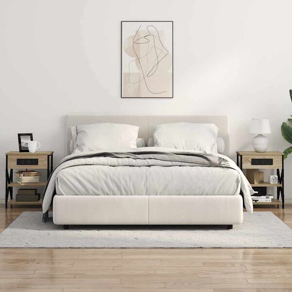 vidaXL &Scaron;alia lovos spintelė 2 pcs Sonoma ąžuolas 41 x 31 x 51 cm