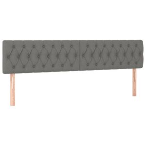 vidaXL Galvūgaliai, tamsiai pilki, 200x7x78/88 cm, audinys