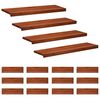 vidaXL Laiptų pakopos 16 vnt. 100 x 30 x 2 cm Ruda Kietas bukas medis