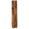 vidaXL Vonios spintelė Old Wood 25x25x170 cm Engineered Wood