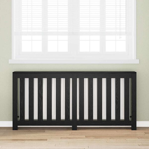 vidaXL Radiatoriaus dangtis Juodas ąžuolas 175 x 20 x 82 cm