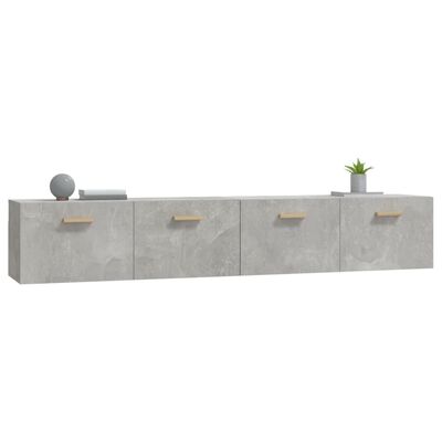 vidaXL Spintelės, 2vnt., betono pilkos, 100x36,5x35cm, mediena