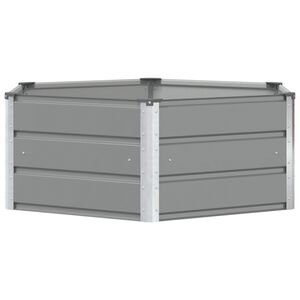 vidaXL Lovelis &Scaron;viesiai pilka 129 x 129 x 45 cm Plienas