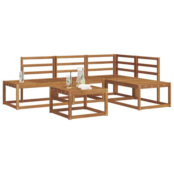 vidaXL Sofos komplektas Natūrali