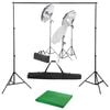 vidaXL Fotostudijos komplektas su ap&scaron;vietimo rinkiniu ir fonu