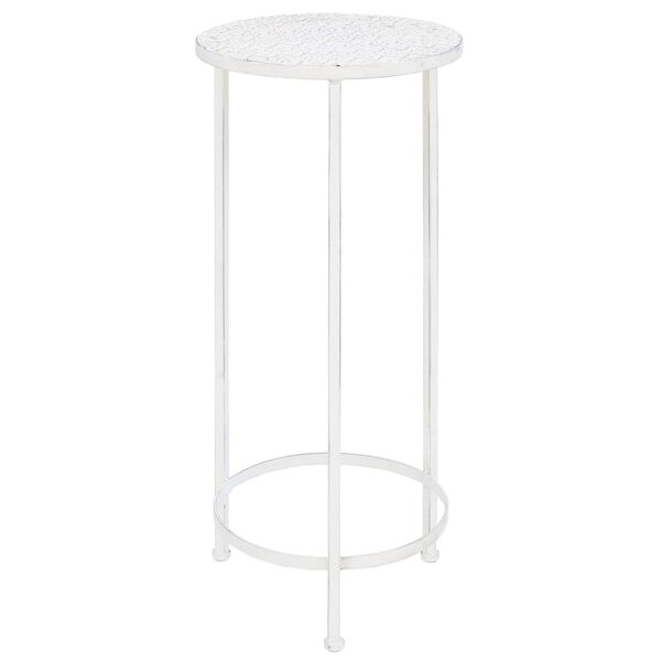 vidaXL Stovai augalams, 3vnt., balti, metalas, vintažinio stiliaus