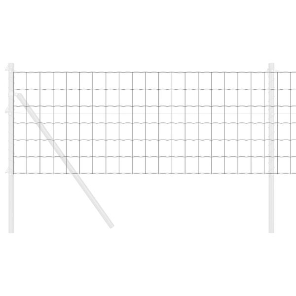 vidaXL Euro tvora Pilka 0,6 x 50 m PVC padengta geležis