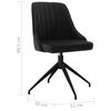 vidaXL Valgomojo kėdės, 6vnt., juodos spalvos, aksomas