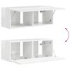 vidaXL TV sieninė spintelė 2 pcs Blizgus baltas 78,5 x 31 x 29,5 cm
