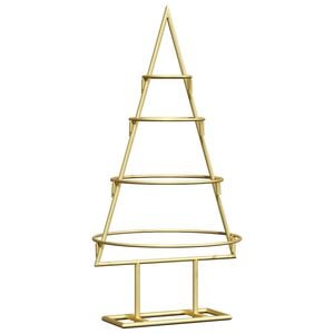 vidaXL Metalinis Kalėdų medis s stovu Auksinė 60 cm