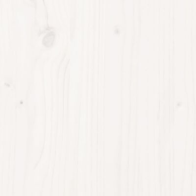vidaXL Šoninė spintelė, balta, 110x34x75cm, pušies medienos masyvas