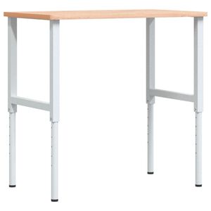 vidaXL Darbastalis, 100x60x(71,5-98)cm, bukmedis, stačiakampis