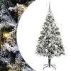 vidaXL Dirbtinė Kalėdų eglutė Balta 180 cm PVC ir Plienas ir Plastikas