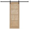 vidaXL Slankios durys Ruda 73,5 x 198,5 cm Kietos pušies mediena