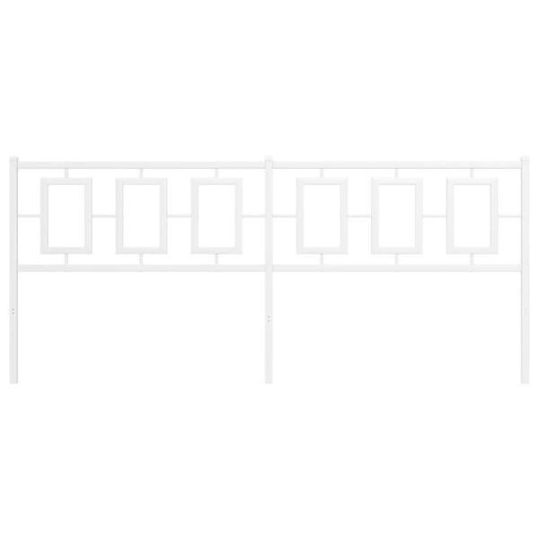 vidaXL Metalinis galvūgalis, baltos spalvos, 200cm