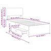 vidaXL Lovos rėmas su stalčių Senas medis 90 x 190 cm Apdirbta mediena