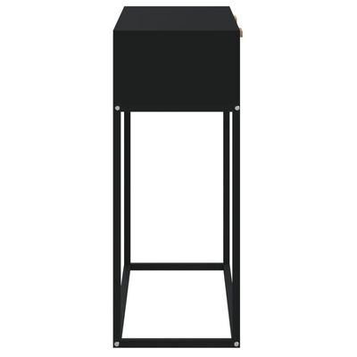 vidaXL Konsolinis staliukas, juodas, 80x30x75cm, mediena ir geležis