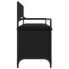 vidaXL Suoliukas-daiktadėžė, juodas, 85,5x42x73,5cm, apdirbta mediena