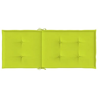 vidaXL Sodo kėdės pagalvėlės, 6vnt., žalios, 120x50x3cm, audinys