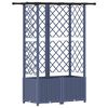 vidaXL Pakeltas lovas su trelėmis ir stogu Pilka 124 x 40 x 136 cm PP