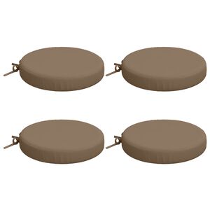 vidaXL 4 dalių sėdynės pagalvėlės SOEST 4 vnt. 100% poliesteris Taupe