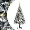 vidaXL Dirbtinė Kalėdų eglutė Balta 150 cm PVC ir Plienas ir Plastikas