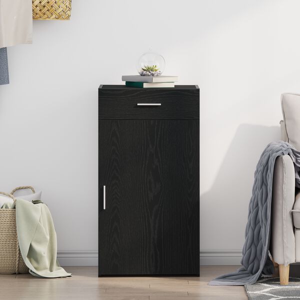 vidaXL Kabalas su stalčių Juodas ąžuolas 50 x 42,5 x 93 cm