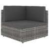 vidaXL Modulinė kampinė sofa, pilkos spalvos, poliratanas