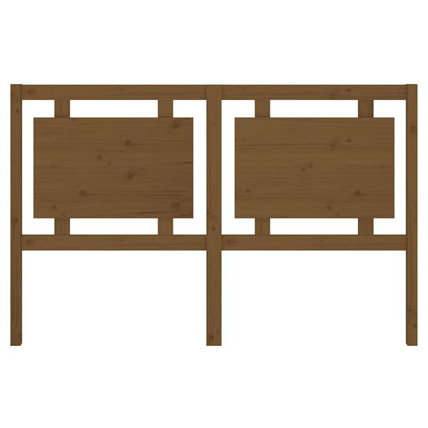 vidaXL Lovos galvūgalis, medaus rudas, 155,5x4x100cm, pu&scaron;ies masyvas