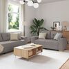 vidaXL Sofa 3 pcs Taupe Lino mišinio audinys