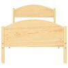 vidaXL Lovos rėmas su 2 stalčiais, 90x200cm, pu&scaron;ies medienos masyvas