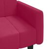vidaXL Dvivietė sofa-lova, raudonojo vyno spalvos, aksomas