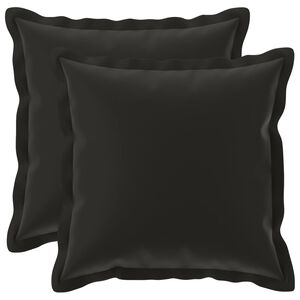 vidaXL Pagalvėlės užvalkalas 2 vnt. HOUTEN Juoda 30 x 30 cm