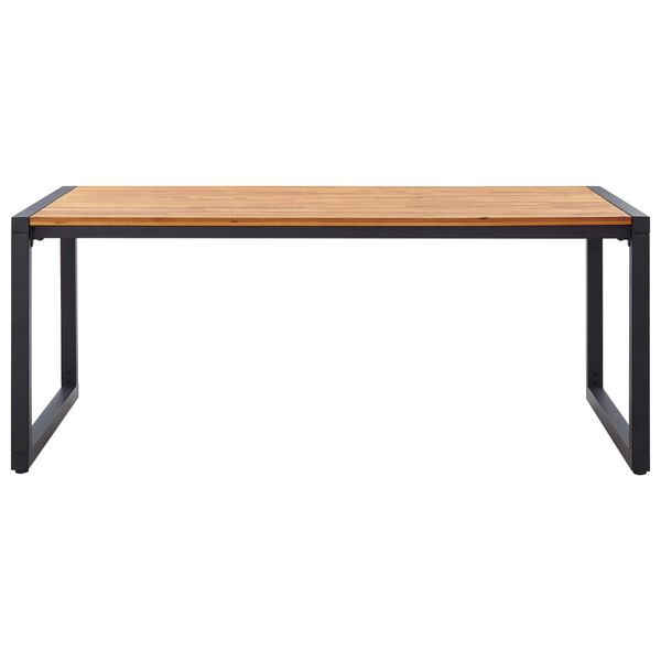 vidaXL Sodo valgomojo komplektas, 7 dalių, tamsiai pilkas