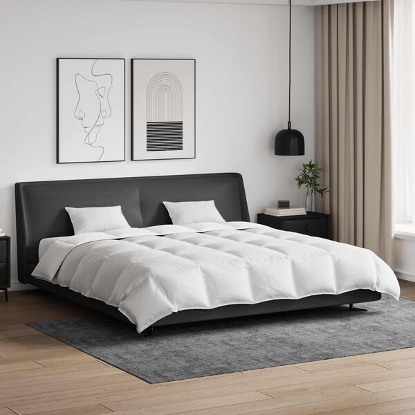 vidaXL Antklodžių rinkinys su pagalve 3 pcs Balta Plunksna